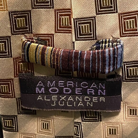 NWOT Alexander Julian American Modern 100% Silk Ti - Picture 5 of 7